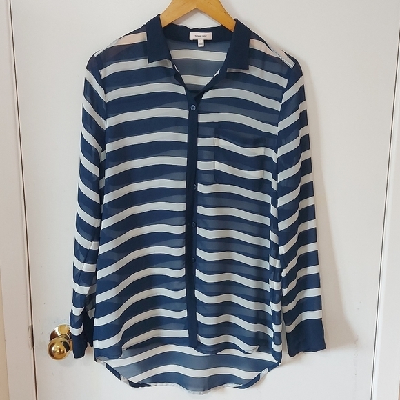 Aritzia sunday best stripped blue/White size S - Picture 2 of 14
